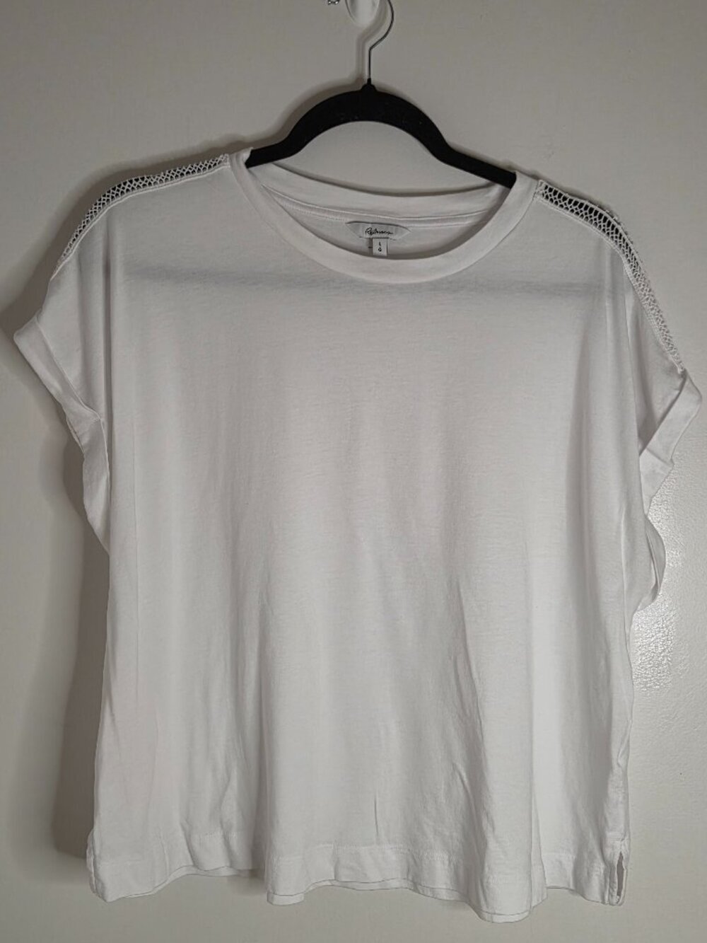 NWOT White Tee with Sleeve Detail